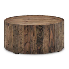 Pasadena Solid Wood Drum Coffee Table Perfect Centerpiece In Your Living Room