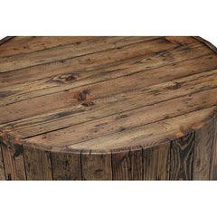 Pasadena Solid Wood Drum Coffee Table Perfect Centerpiece In Your Living Room