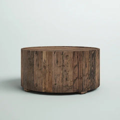 Pasadena Solid Wood Drum Coffee Table Perfect Centerpiece In Your Living Room