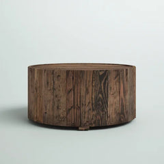 Pasadena Solid Wood Drum Coffee Table Perfect Centerpiece In Your Living Room