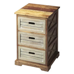 26'' Tall 3 - Drawer Accent Chest Cut Out Handles Perfect Next to your Sofa