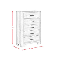 Payne 5 Drawer 34'' W Chest Coastal Farmhouse Style