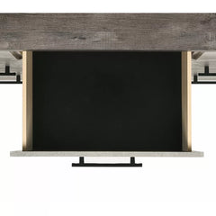 Payne 7 Drawer 61'' W Double Dresser with Mirror Distressed Finish