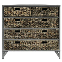 Gray Pensacola 31'' Tall Metal 5 - Drawer Corner Accent Chest