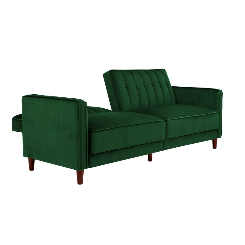 Perdue 81.5'' Square Arm Sleeper Green Imani Tufted Transitional futon