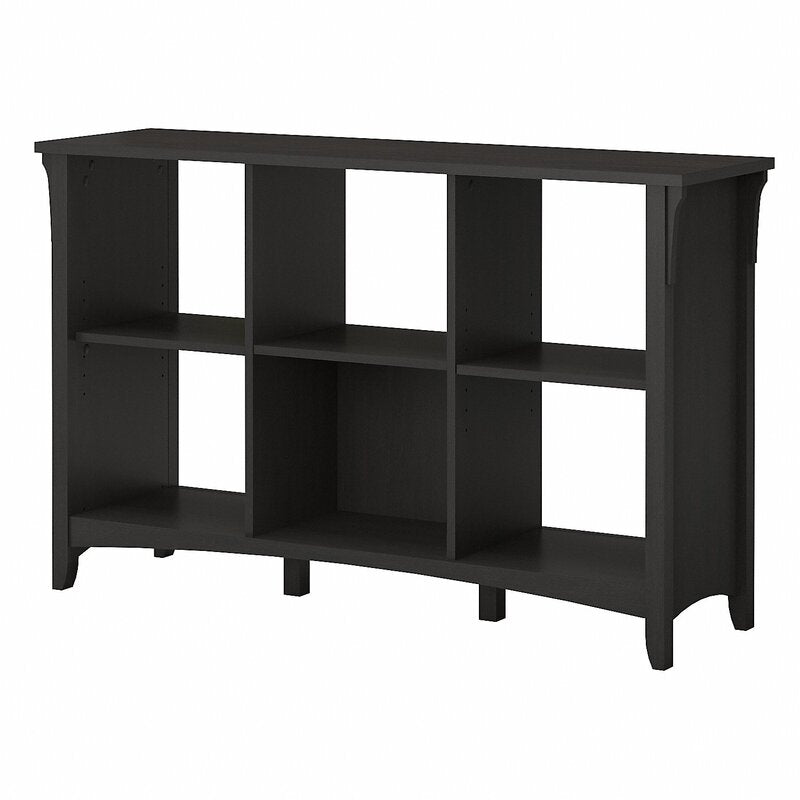 Vintage Black 30'' H x 48'' W Bookcase Provides Storage Space For Your Living Room