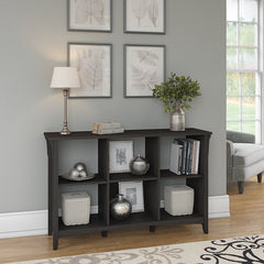 Vintage Black 30'' H x 48'' W Bookcase Provides Storage Space For Your Living Room