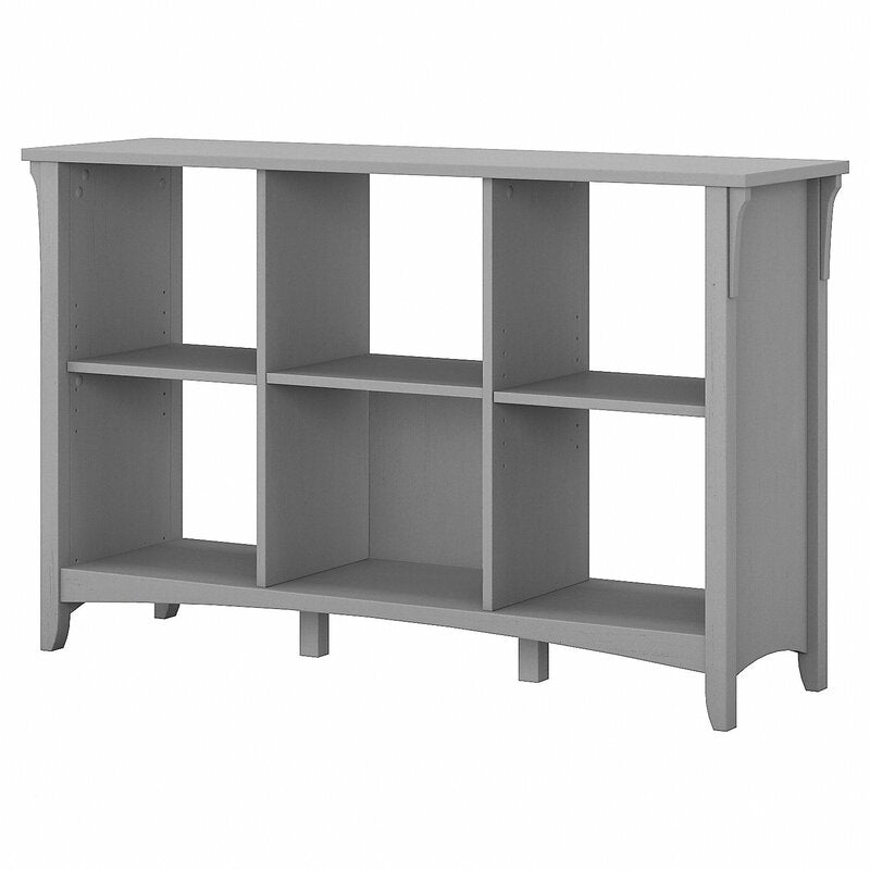 Cape Cod Gray 30'' H x 48'' W Cube Bookcase Six Open Compartments for Display Space and Boasts A Solid Neutral Finish