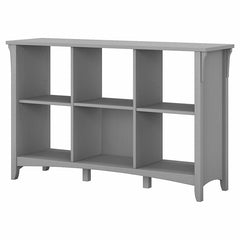 Cape Cod Gray 30'' H x 48'' W Cube Bookcase Six Open Compartments for Display Space and Boasts A Solid Neutral Finish