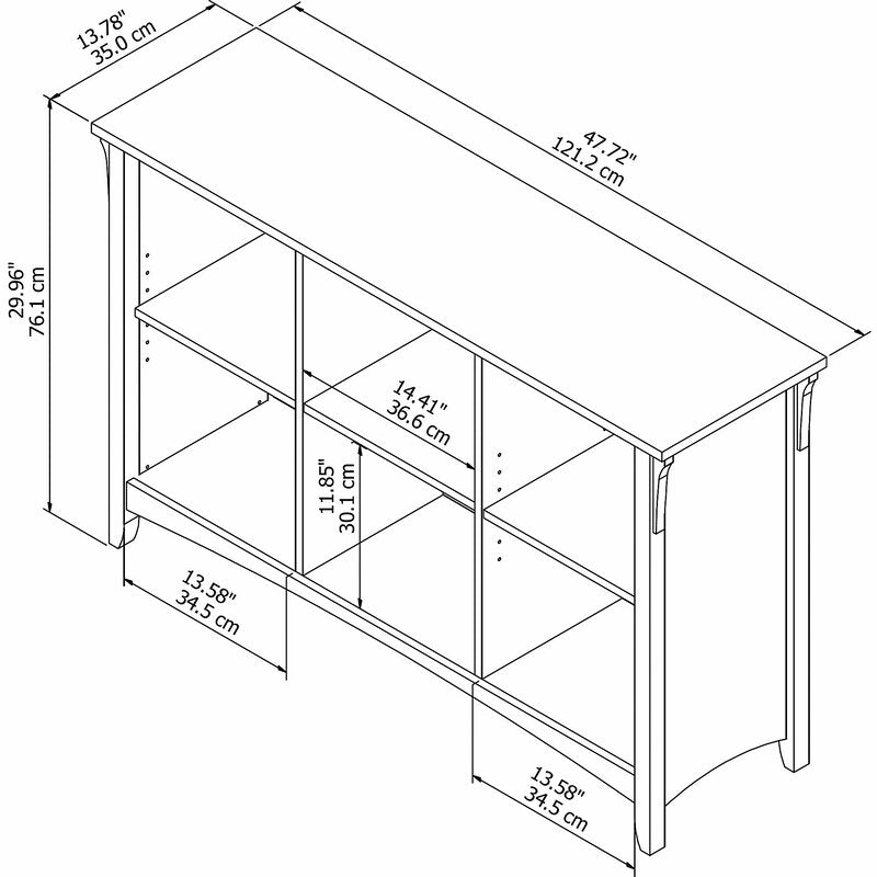 Cape Cod Gray 30'' H x 48'' W Cube Bookcase Six Open Compartments for Display Space and Boasts A Solid Neutral Finish