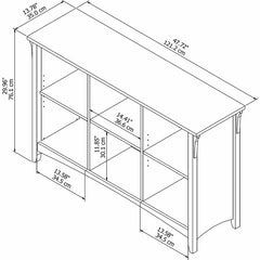 Cape Cod Gray 30'' H x 48'' W Cube Bookcase Six Open Compartments for Display Space and Boasts A Solid Neutral Finish