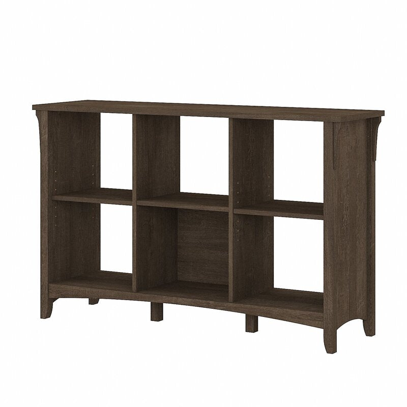 Ash Brown Pernell 30'' H x 48'' W Cube Bookcase Boasts a Solid Neutral Finish