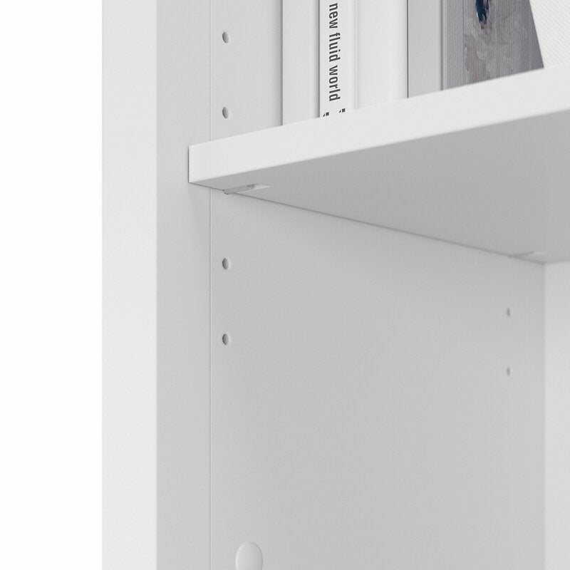 Pure White 63'' H x 32'' W Standard Bookcase (Set of 2) 5 Shelf Bookcase Set of 2 Brings Comfortable Storage and Display To Any Room in your Home