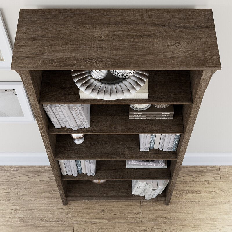 Ash Brown 63'' H x 32'' W Standard Bookcase (Set of 2) 5 Shelf Bookcase Set of 2 Brings Comfortable Storage and Display to Any Room in your Home