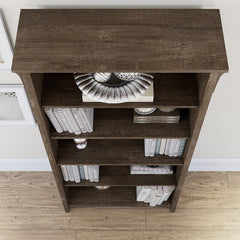 Ash Brown 63'' H x 32'' W Standard Bookcase (Set of 2) 5 Shelf Bookcase Set of 2 Brings Comfortable Storage and Display to Any Room in your Home