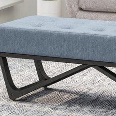 Light Blue Petrie Upholstered Bench Sleek Bench Brings a Gorgeous Modern Touch