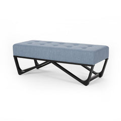 Light Blue Petrie Upholstered Bench Sleek Bench Brings a Gorgeous Modern Touch