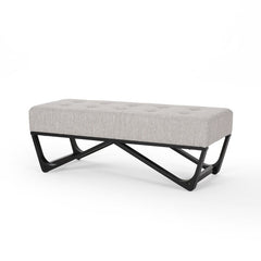 Light Gray Petrie Upholstered Bench Sophisticated Accessory