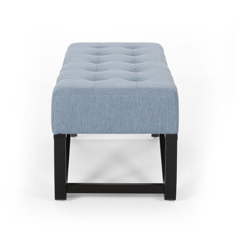 Light Blue Petrie Upholstered Bench Sleek Bench Brings a Gorgeous Modern Touch