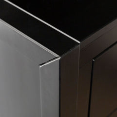 Black Petrillo 4 Drawer 30'' W Chest Finished Interiors and Metal Hardware