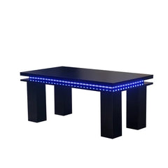 Petry 4 Legs Coffee Table Sturdy Particleboard with LED light Perfect For Living Room