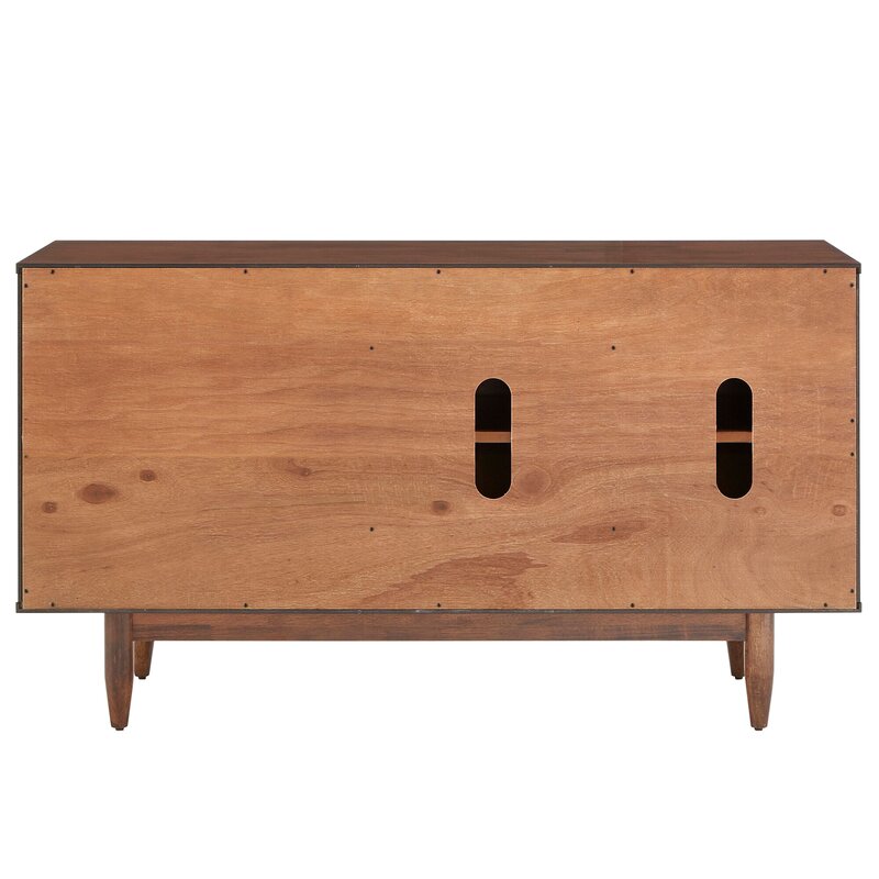 Petterson 55.12'' Wide 3 Drawer Sideboard Rubberwood for Lasting Durability