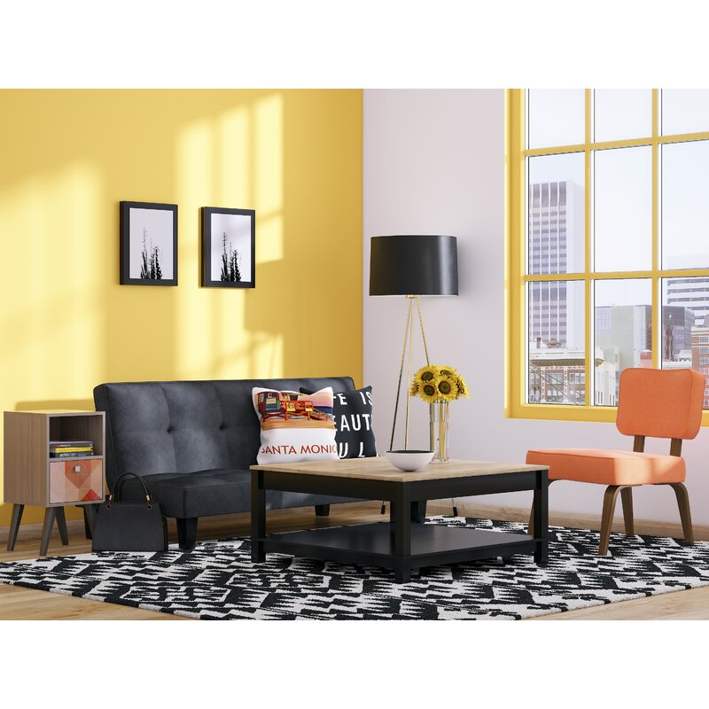 Pettigrew Four Legs Coffee Table with Storage Indoor Furniture