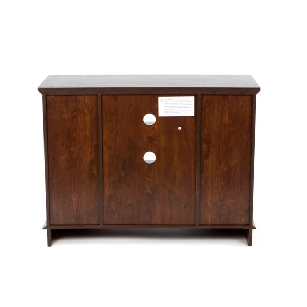 Traditional Brown TV Stand for TVs up to 48" with Cable Management Adjustable Shelves