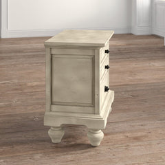 29'' Tall 2 Drawer Nightstand in Antique White 2-Drawer Nightstand is the Perfect Accent for your Master or Guest Bedroom