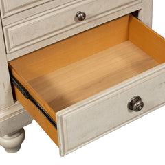 29'' Tall 2 Drawer Nightstand in Antique White 2-Drawer Nightstand is the Perfect Accent for your Master or Guest Bedroom