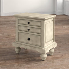 29'' Tall 2 Drawer Nightstand in Antique White 2-Drawer Nightstand is the Perfect Accent for your Master or Guest Bedroom