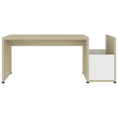 Sonoma Oak/White Piccirillo Sled Coffee Table with Storage
