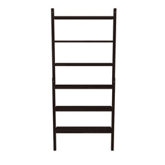 1 - Solid Wood Ladder Bookcase Open Leaner Shelf Provides Ample Storage For Everything From Books and Shoes To Plants and Decorative Objects