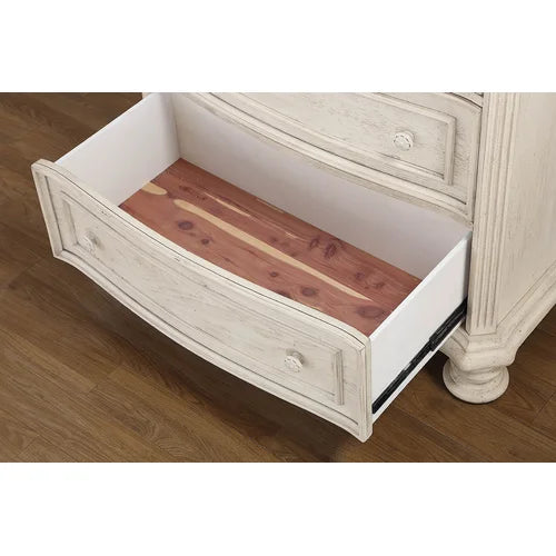 Piland 5 Drawer 42.2'' W Chest Sandblasted Off White Finish