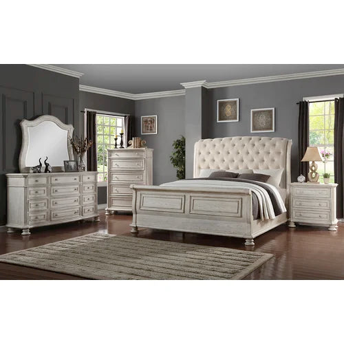 Piland 5 Drawer 42.2'' W Chest Sandblasted Off White Finish
