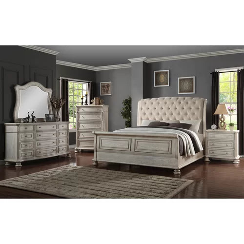 Piland 5 Drawer 42.2'' W Chest Sandblasted Off White Finish