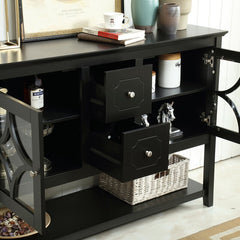 51.8'' Wide 2 Drawer Buffet Table Adjustable Shelf Perfect for Organize