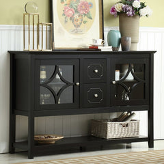 51.8'' Wide 2 Drawer Buffet Table Adjustable Shelf Perfect for Organize