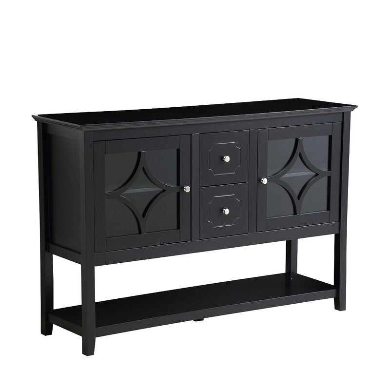 51.8'' Wide 2 Drawer Buffet Table Adjustable Shelf Perfect for Organize