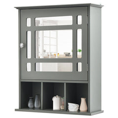 Mount Framed 1 Door Medicine Cabinet with 3 Adjustable Shelves Perfect in your Bathroom, Kitchen, Living Room, and So On, Water-Proof and Resistant
