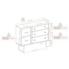 Birch Polett 5 Drawer 46'' W Dresser Brings Sleek Storage to Any Space