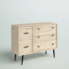 Birch Polett 5 Drawer 46'' W Dresser Brings Sleek Storage to Any Space