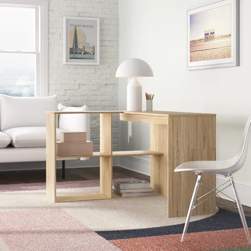 Beech L-Shape Desk Providing A Perfect Office Corner Solid Manufactured Wood