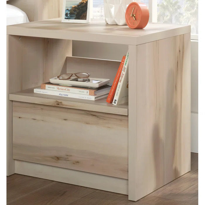 Pacific Maple Posner 24.13'' Tall 1 - Drawer Nightstand Provides Additional Storage