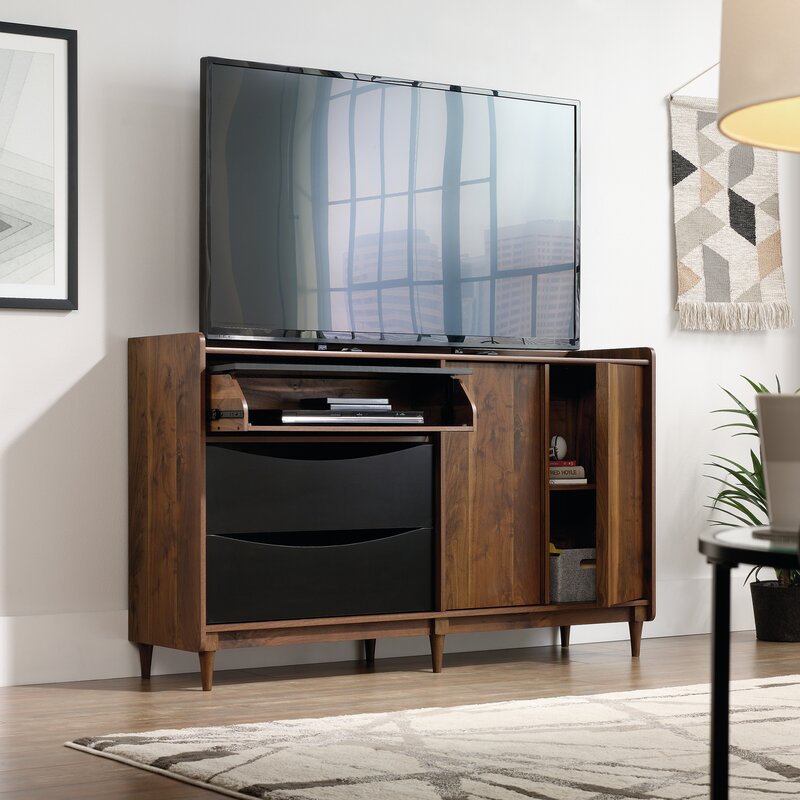 TV Stand for TVs up to 55" Features Three Drawers and One Cabinet
