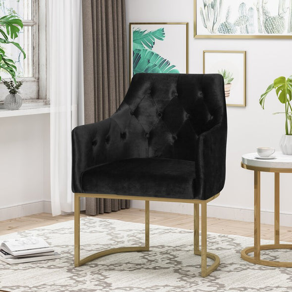 26'' Wide Tufted Velvet Armchair Most Glamorous Sophisticated Touch