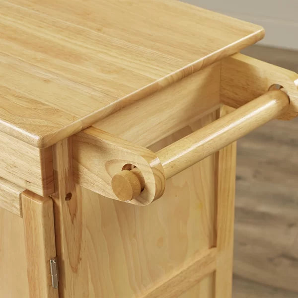 Prado 28.75'' Wide Rolling Kitchen Cart with Solid Wood Top