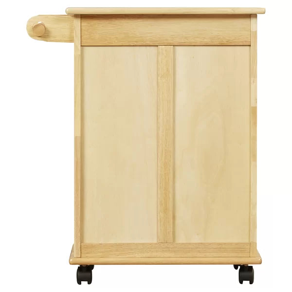 Prado 28.75'' Wide Rolling Kitchen Cart with Solid Wood Top