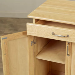 Prado 28.75'' Wide Rolling Kitchen Cart with Solid Wood Top