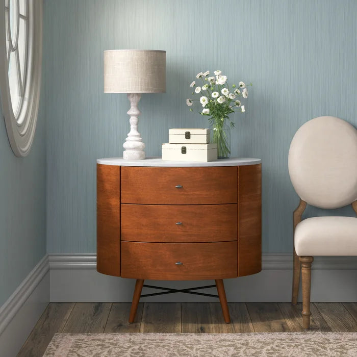 Principato 3 Drawer 34'' W Dresser Vintage-Inspired Style Offer Plenty Storage Space